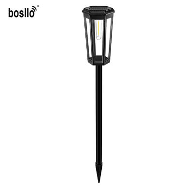 Zonne-aangedreven buitentuinverlichting in zwart waterdicht en duurzame verlichtingsoptie