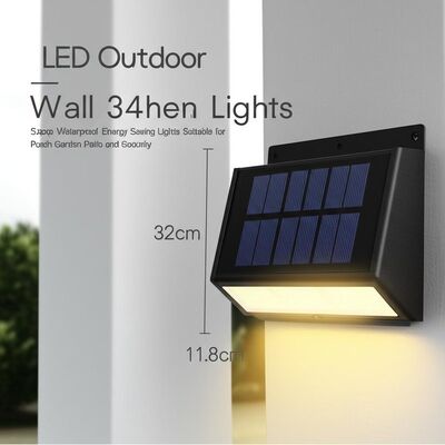 Goede prijs. LED zonnewandverlichting buiten 11,8 3,4 32cm waterdicht energiebesparende verlichting geschikt voor terras en beveiliging online