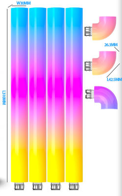 Goede prijs. CE RGB wandlamp DIY RGBIC Strip Splicing Light 7pack met APP-IR afstandsbediening online